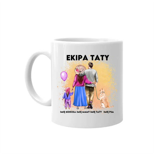 Kubek na prezent dla taty - ekipa