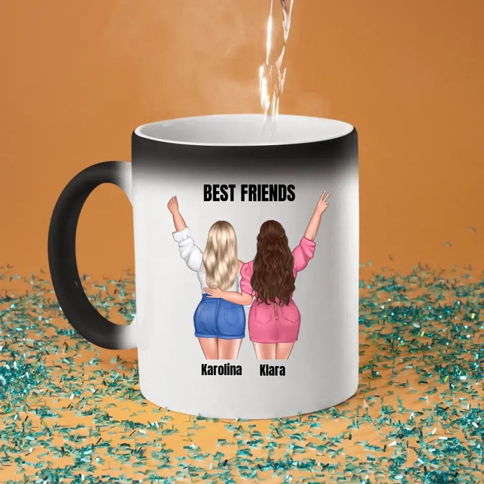 Kubek magiczny - Best friends - prezent dla przyjaciółki - 2 osoby